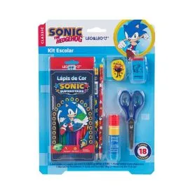 Kit Escolar Sonic Leo&Leo - 18 Peças